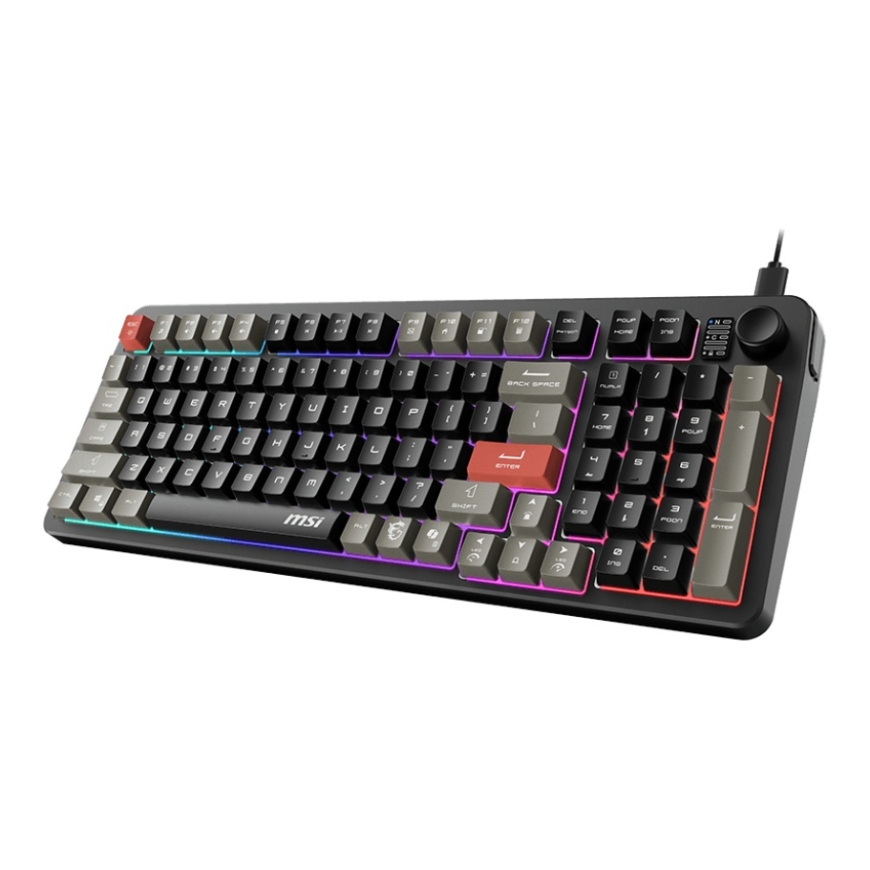 MSI FORGE GK110 tastatūra Speļu USB QWERTY Amerikāņu angļu valoda Melns – 3