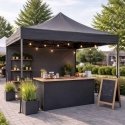 RoGer LUARO Dārza paviljons svinību telts 3x3m Melna RoGer LUARO Dārza paviljons svinību telts 3x3m Melna