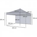 RoGer LUARO Party tent 3x3m Black RoGer LUARO Party tent 3x3m Black