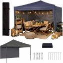 RoGer LUARO Dārza paviljons svinību telts 3x3m Melna RoGer LUARO Dārza paviljons svinību telts 3x3m Melna