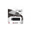 Kingston Technology DataTraveler 70 USB zibatmiņa 64 GB USB Veids-C 3.2 Gen 1 (3.1 Gen 1) Melns Kingston Technology DataTraveler 70 USB zibatmiņa 64 GB USB Veids-C 3.2 Gen 1 (3.1 Gen 1) Melns