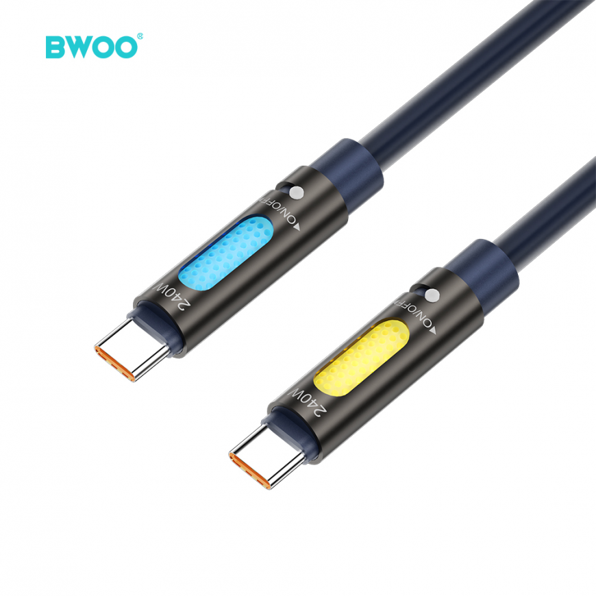 BWOO 240W Type C to Type C Data scented Cable With RGB Lighting – 2