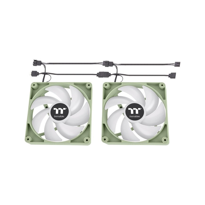 Thermaltake Matcha Green CT120 Kompiuterio korpusui Ventiliatorius 12 cm Žalia, Balta 2 vnt – 4
