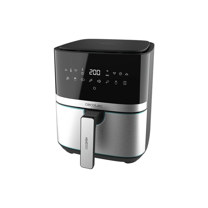 Cecotec 03315 taukvāres katls Viens 5,5 L Atsevišķs 1700 W Karstā gaisa fritētājs Melns, Nerūsējošs – 2