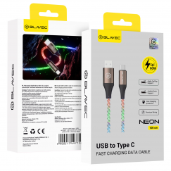 Blavec Kabel Neon - USB na Typ C - QC 3.0 60W 3A 1 metre (CNE-UC