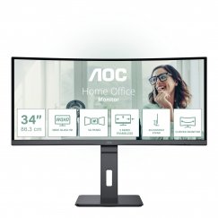 AOC CU34P3CV tietokoneen litteä näyttö 86,4 cm (34") 3440 x 1440 pikseliä UltraWide Quad HD LED musta