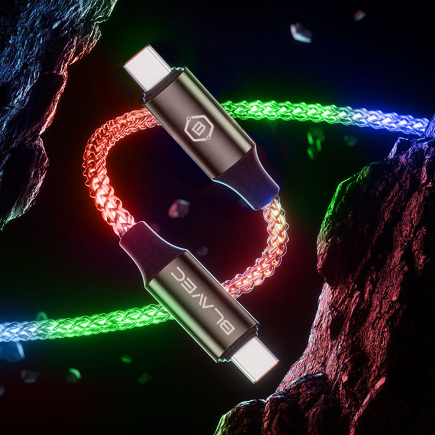 Blavec Kabel Neon - TYP C na Typ C - PD 60W 3A 1 metre (CNE-CC3L – 4