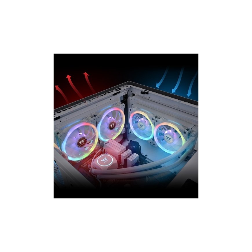 Thermaltake SWAFAN 14 RGB Radiator Fan TT Premium Edition White Корпус компьютера Air cooler 14 cm Б – 4
