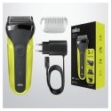 Braun Series 3 81702942 skustuvas vyrams Apkarpymo mašinėlė Juoda, Žalia