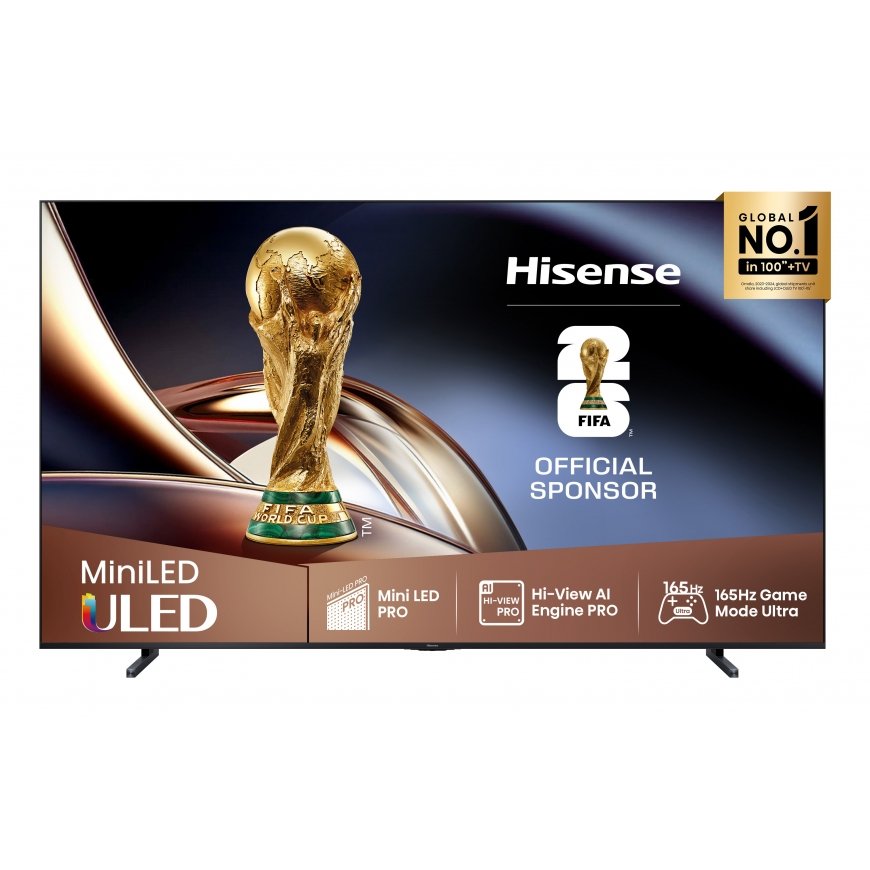 Hisense 100U8Q 2,54 m (100") 4K Ultra HD Älytelevisio Wi-Fi musta, Harmaa