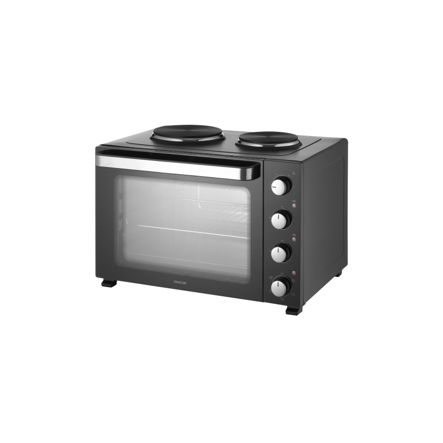 Sencor SEO 4800BK electric oven with 2 hot plates 48L 3500W