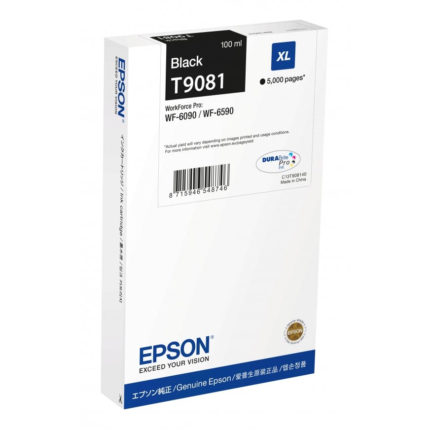 Epson C13T90814N rašalo kasetė 1 vnt Originalus Didelė (XL) išeiga Juoda