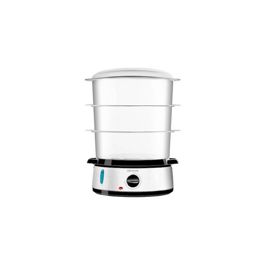 Cecotec Vapovita 3000 Inox garų puodas Pastatomi 800 W Juoda, Nerūdijančiojo plieno, Permatomas