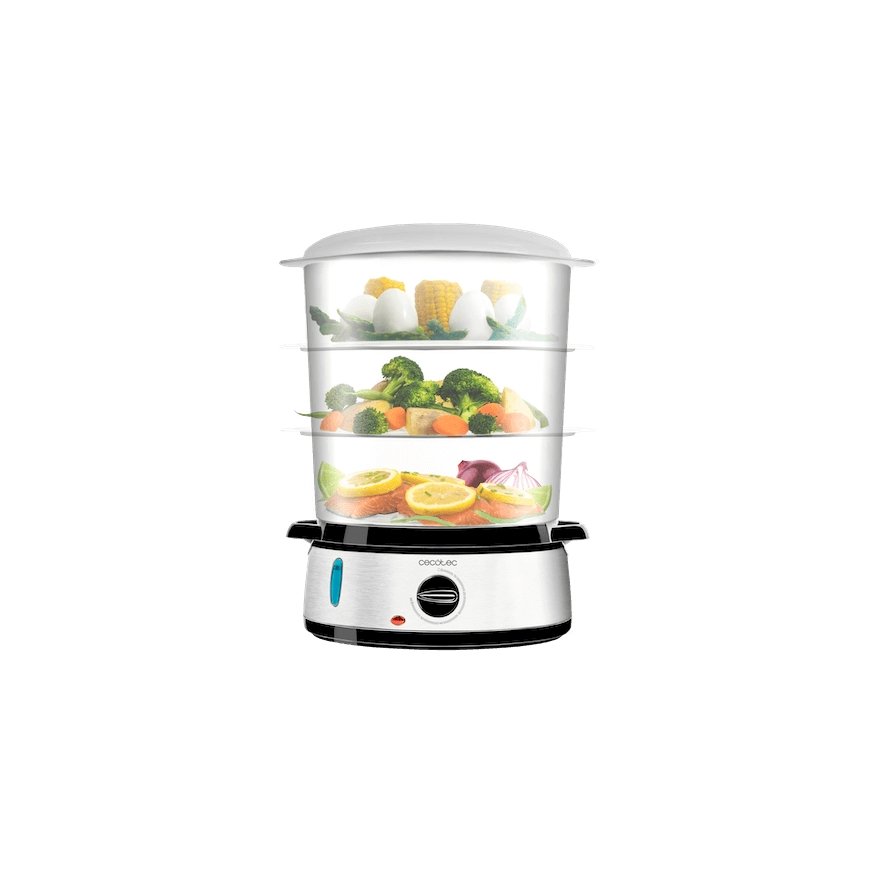 Cecotec Vapovita 3000 Inox garų puodas Pastatomi 800 W Juoda, Nerūdijančiojo plieno, Permatomas – 2