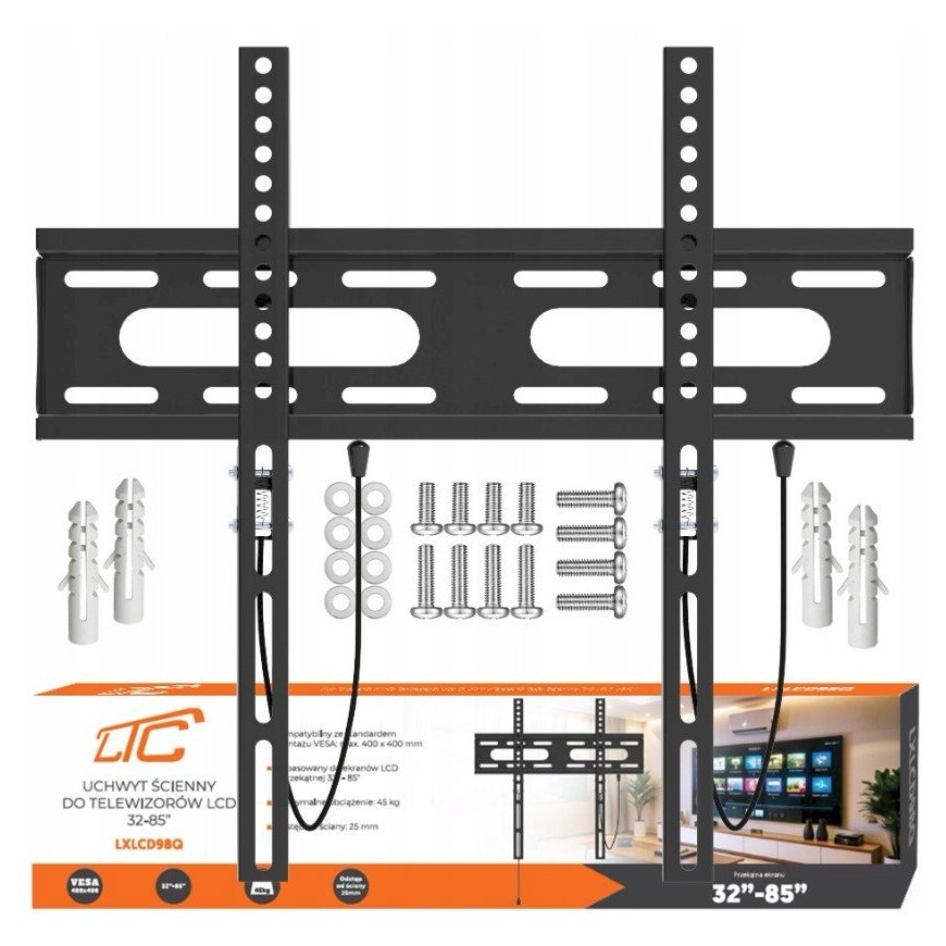 Lamex LXLCD98Q TV fixed mount up to 32"- 85" / 45kg – 5