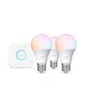 Philips Hue balta un krāsaina atmosfēras gaisma Essential sākuma komplekts: 3 gab. E27 viedās spuldz