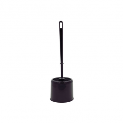 Toilet brush with holder, black