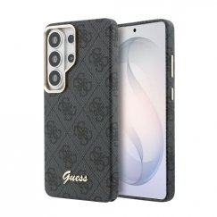 Samsung Galaxy S26 Ultra PU 4G Script Metal Logo su MagSafe dėklas juodas