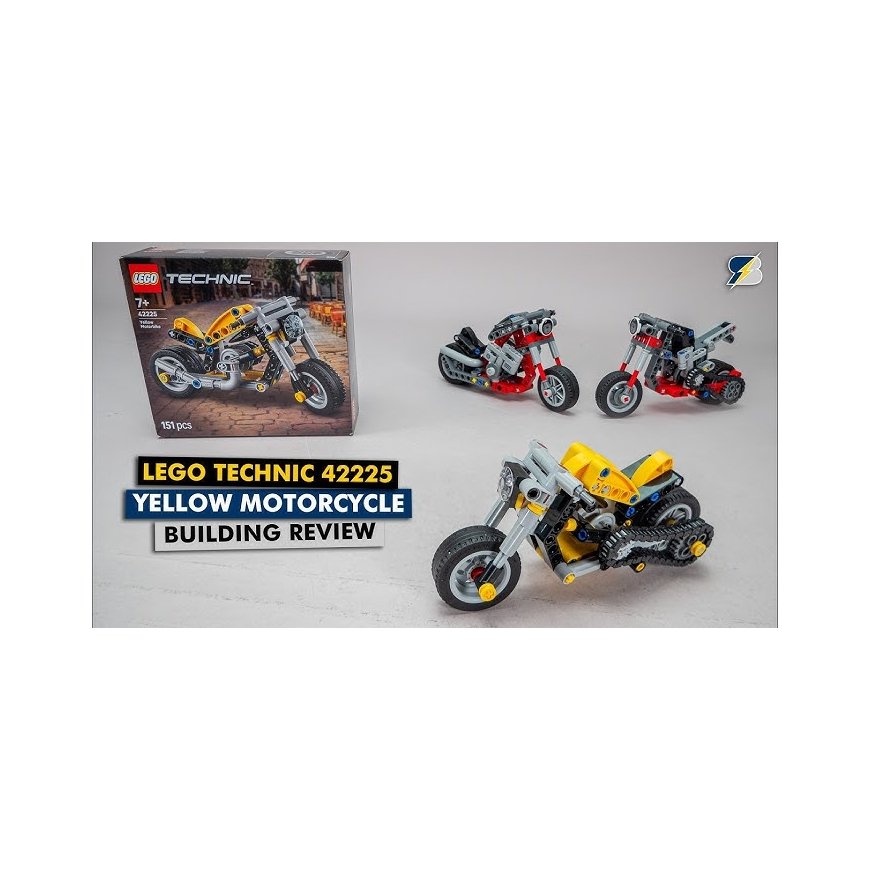 LEGO TECHNIC 42225 Yellow Motorcycle – 2