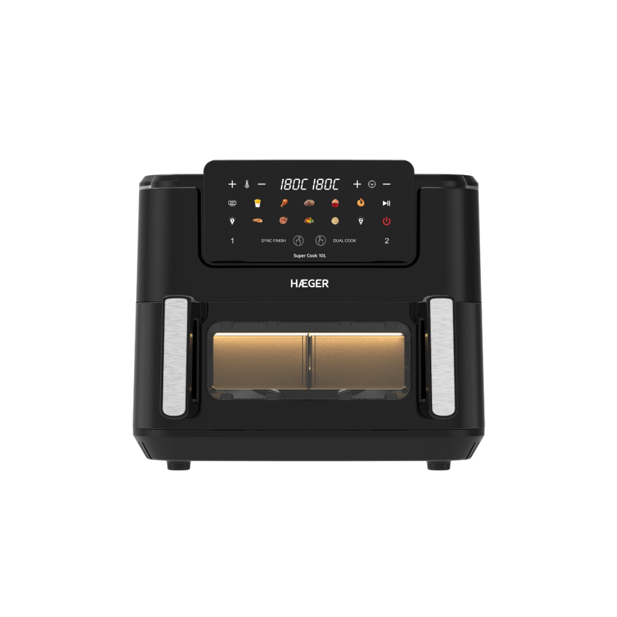 Haeger AF-D10.010B Super Cook Digital Air Fryer 10L ( 2 x 5L ) 2