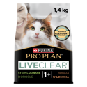 PURINA PRO PLAN LIVECLEAR STERILISED ADULT Rosso lohta 1,4kg