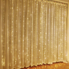 LED CURTAIN (100 LED LAMPS) 3Mx1M WARM WHITE