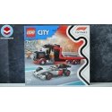 LEGO CITY 60493 F1 Rodymo Sunkvežimis su Audi F1 Lenku Automobiliu LEGO CITY 60493 F1 Rodymo Sunkvežimis su Audi F1 Lenku Automobiliu