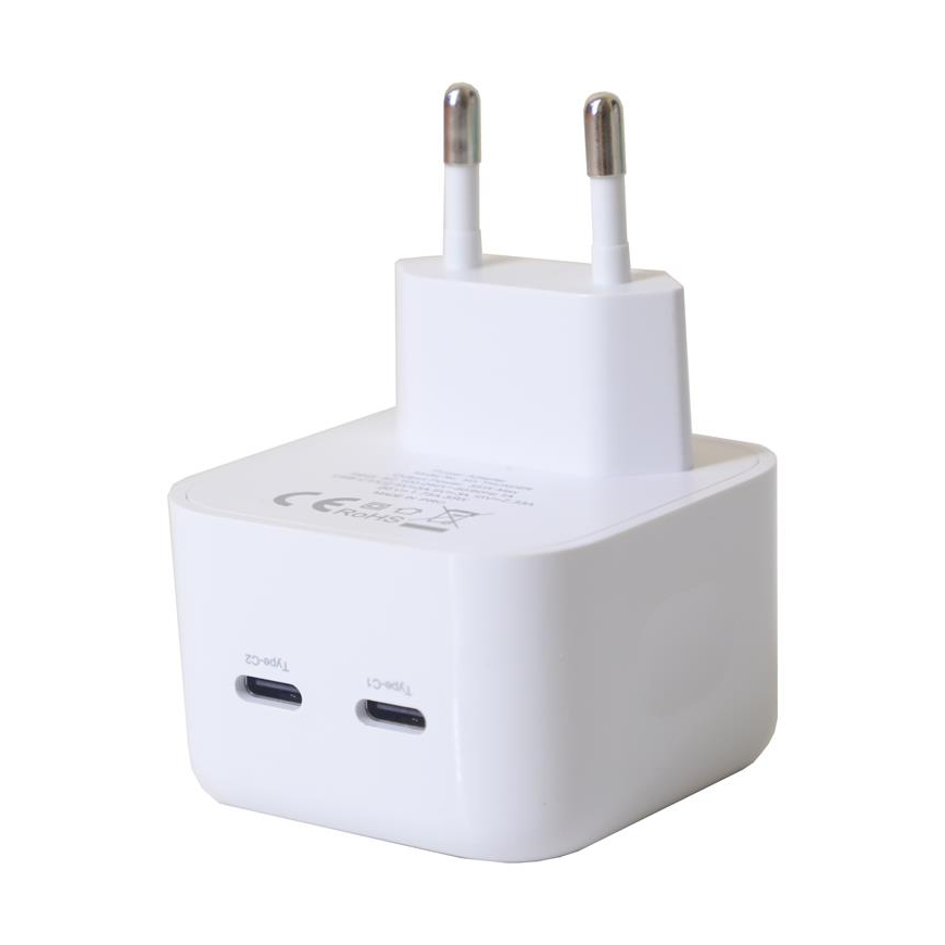 WALL CHARGER MX THUNDER PD 35W, 2xUSB-C WHITE – 2