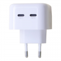 WALL CHARGER MX THUNDER PD 35W, 2xUSB-C WHITE WALL CHARGER MX THUNDER PD 35W, 2xUSB-C WHITE