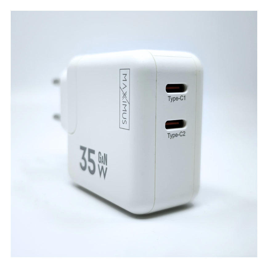 WALL CHARGER MX BURST GaN PD 35W, 2xUSB-C + C|LIGHTNING PD CABLE – 3