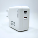 WALL CHARGER MX BURST GaN PD 35W, 2xUSB-C + C|LIGHTNING PD CABLE WALL CHARGER MX BURST GaN PD 35W, 2xUSB-C + C|LIGHTNING PD CABLE