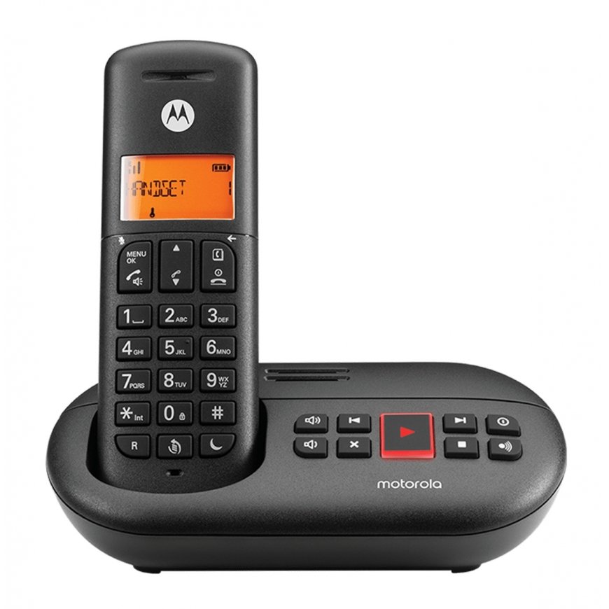 Motorola E211 DECT telefonas Skambintojo ID Juoda