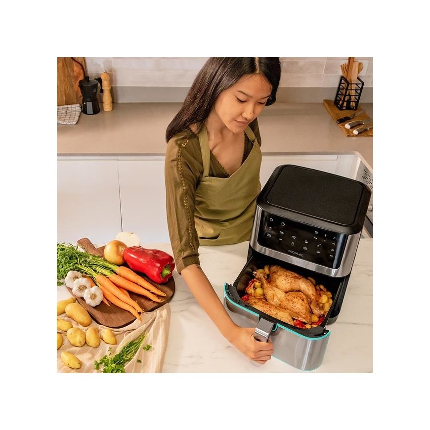 Cecotec Cecofry Supreme 8000 Single 8 L Stand-alone 1800 W Low fat fryer Black, Stainless steel – 4