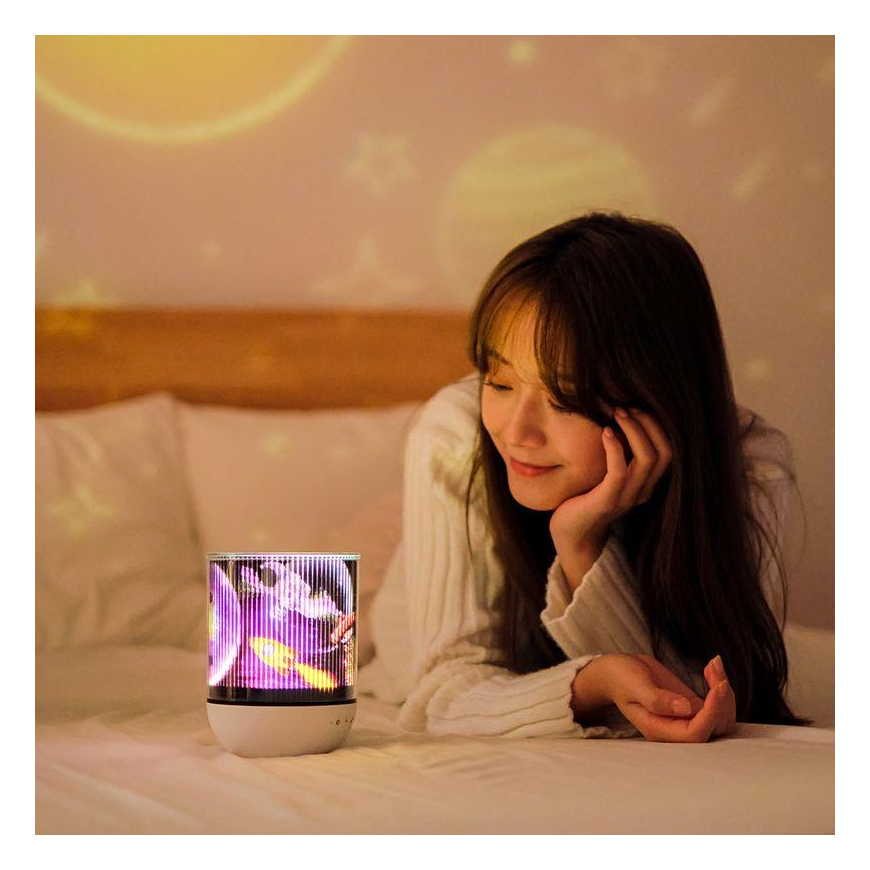 BEDSIDE LAMP WITH PROJECTOR + BLUETOOTH 3 LIGHT COLOR+ PILOT – 5