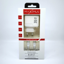 WALL CHARGER MX BURST GaN PD 35W, 2xUSB-C + C|C PD CABLE 65W WHI WALL CHARGER MX BURST GaN PD 35W, 2xUSB-C + C|C PD CABLE 65W WHI