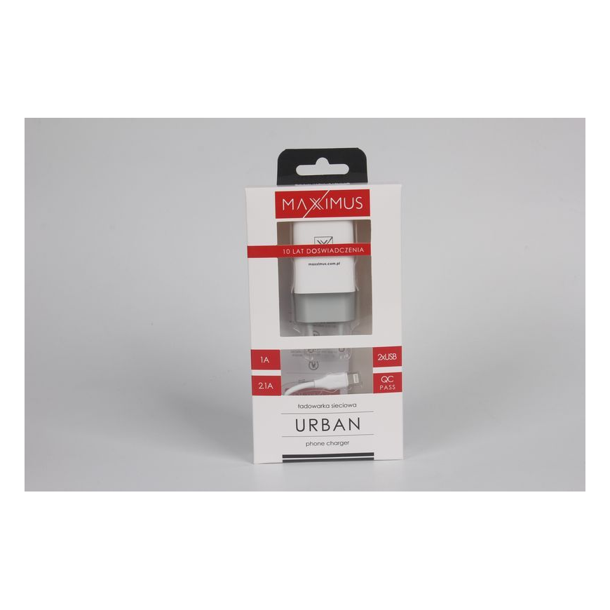 WALL CHARGER MAXXIMUS URBAN 2.1A LIGHTNING 2xUSB – 4
