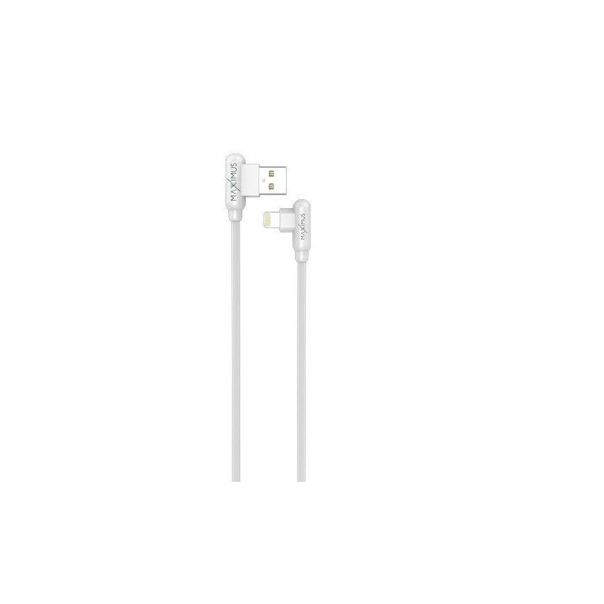 CABLE MX CORNER FAST CHARGE LIGHTNING 2.4A|1M, WHITE ANGULAR