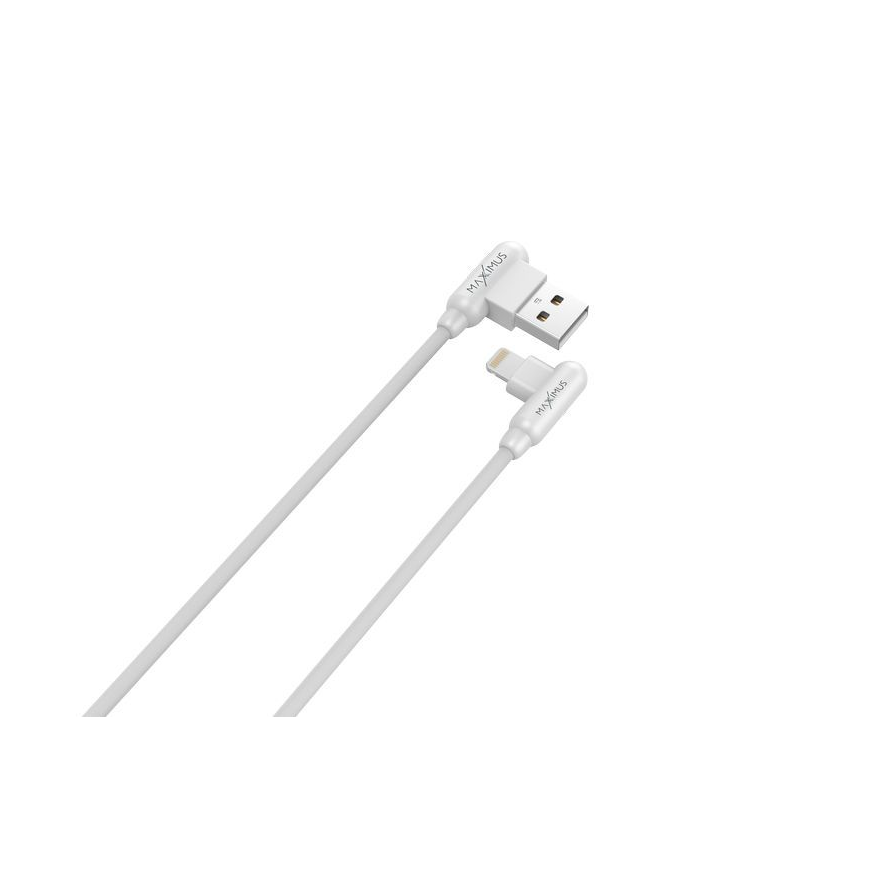 CABLE MX CORNER FAST CHARGE LIGHTNING 2.4A|1M, WHITE ANGULAR – 2