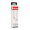 CABLE MX CORNER FAST CHARGE LIGHTNING 2.4A|1M, WHITE ANGULAR CABLE MX CORNER FAST CHARGE LIGHTNING 2.4A|1M, WHITE ANGULAR