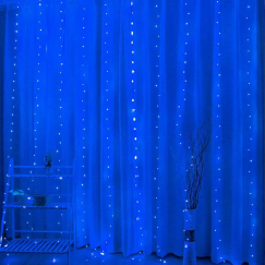 LED CURTAIN (300 LED LAMPS) 3Mx3M BLUE