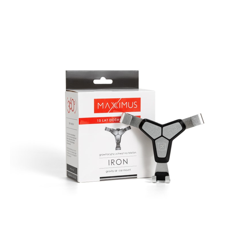 MAXXIMUS IRON CAR HOLDER BLACK|SILVER, GRAVITY | FOR VENT – 2