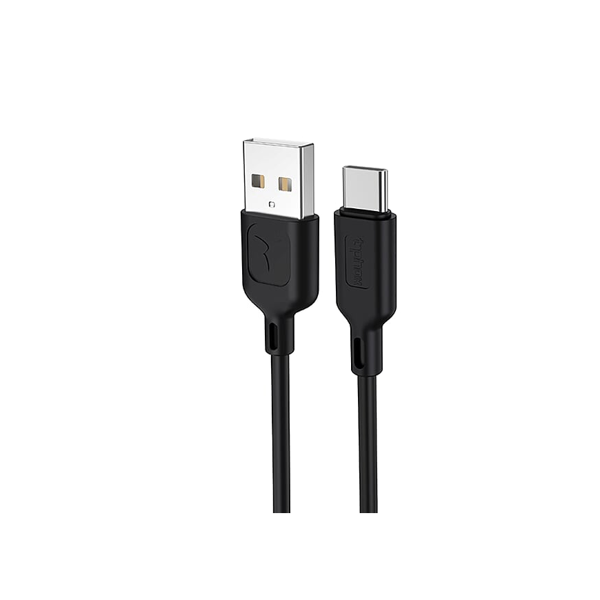 CABLE T-PHOX FAST TYPE-C 2.4A 1.2M BLACK