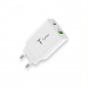 WALL CHARGER T-PHOX SPEEDY USB-C 20W + USB 18W QC 3.0 WHITE WALL CHARGER T-PHOX SPEEDY USB-C 20W + USB 18W QC 3.0 WHITE