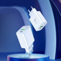 WALL CHARGER T-PHOX SPEEDY USB-C 20W + USB 18W QC 3.0 WHITE WALL CHARGER T-PHOX SPEEDY USB-C 20W + USB 18W QC 3.0 WHITE