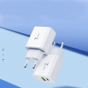 WALL CHARGER T-PHOX SPEEDY USB-C 20W + USB 18W QC 3.0 WHITE WALL CHARGER T-PHOX SPEEDY USB-C 20W + USB 18W QC 3.0 WHITE