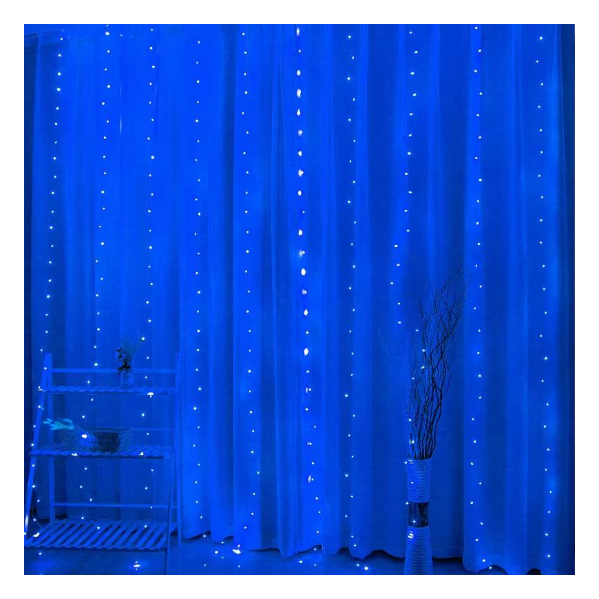 LED CURTAIN (100 LED LAMPS) 3Mx1M BLUE