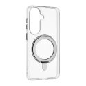 FoneKit Premium Kickstand MagSafe saderimis aizsargapvalks ar statīvu, Samsung Galaxy S26, caurspīdīgs