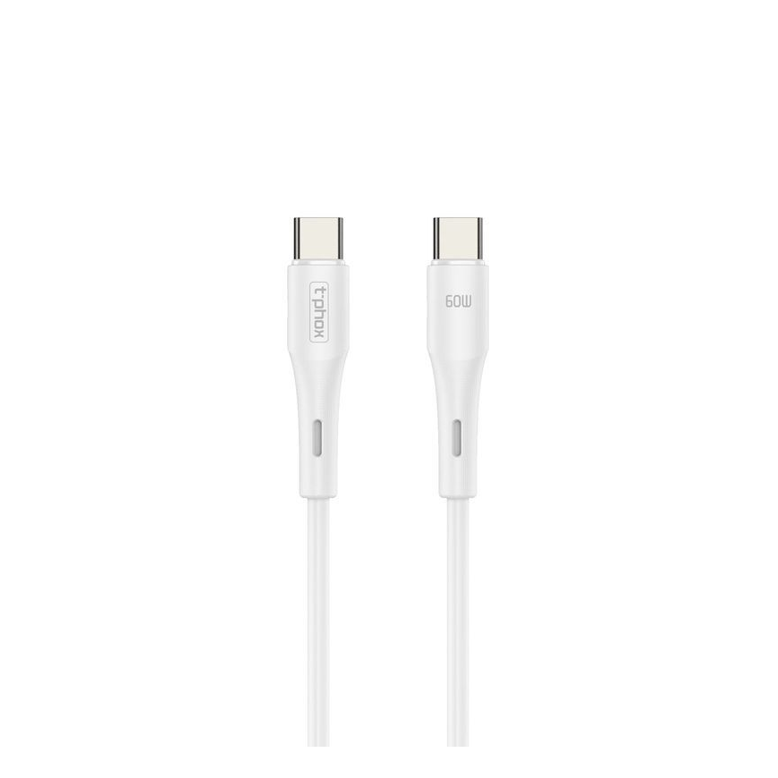 T-PHOX CABLE GENTLE USB-C|USB-C 60W 1M WHITE