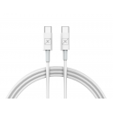 WALL CHARGER MX ALFA 20W PD+QC, USB-A+C + C|C CABLE 20W PD, WHIT