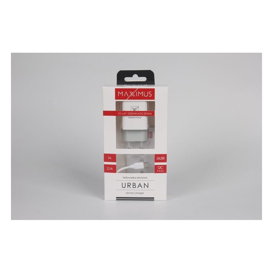 Wall charger Maxximus Urban 2.1A type-c 2xUSB – 4